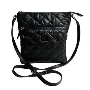 DKNY New York Maya Quilted Nylon Adjustable Crossbody Bag Black
